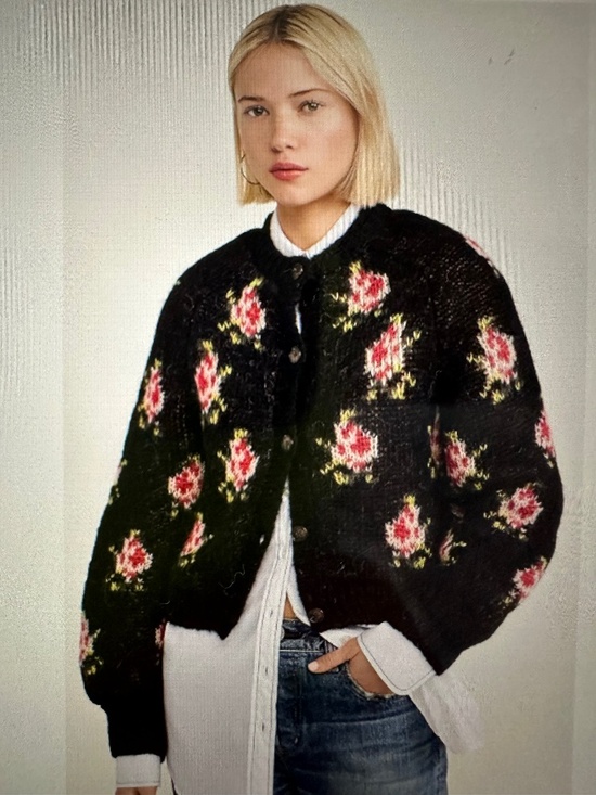 THE GREAT. Sweaters - The Great- Black Heirloom Carousel Cardigan. Like new